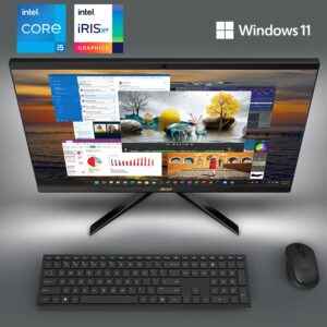 Acer Aspire C27-1700-UA91 AIO Desktop | 27" Full HD IPS Display | 12th Gen Intel Core i5-1235U | Intel Iris Xe Graphics | 16GB DDR4 | 512GB NVMe M.2 SSD | Intel Wireless Wi-Fi 6 | Windows 11 Home