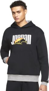 mens nike air jordan sport dna fleece hoodie pullover - black (medium)