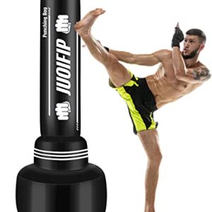 JUOIFIP Freestanding Punching Bags for Adults - 69" Heavy Bag with Stand Men Standing Boxing Inflatable Kickboxing Training MMA Muay Thai Fitness