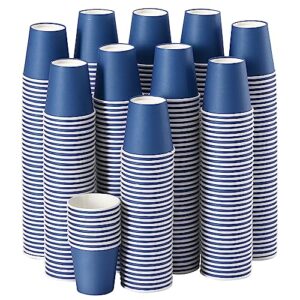 siuq 600 pack 3 oz paper cups, disposable bathroom cups, small mouthwash cups, first taste cup hot/cold beverage drinking cup for party, picnic, bbq, travel, and communion (navy blue)