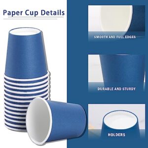 SIUQ 600 Pack 3 oz Paper Cups, Disposable Bathroom Cups, Small Mouthwash Cups, First Taste Cup Hot/Cold Beverage Drinking Cup for Party, Picnic, BBQ, Travel, and Communion (Navy Blue)