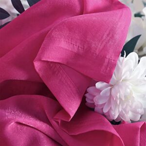 Cytdkve 2 Panels 4.8 Feet x 10 Feet Fushia Velvet-Like Wedding Backdrop Curtain Drapes, Silky Soft Window Curtains Panels for Wedding Ceremony Birthday Party Decorations