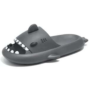 metogo cloud shark slides non-slip open toe slippers kids cute lightweight eva sandals