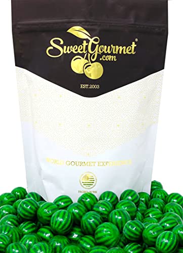 SweetGourmet Watermelon Gum Balls | 1 inch Bubble Gum | 1.5 Pound