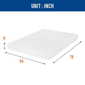 Full Mattress 6 inch Gel Memory Foam Mattress for Cool Sleep & Pressure Relief, Medium Firm Mattresses CertiPUR-US Certified/Bed-in-a-Box/Pressure Relieving Full Size