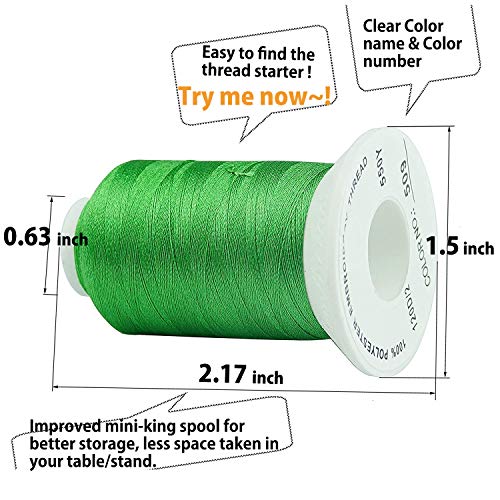 Simthread Polyester Embroidery Thread, 28 Spools Embroidery Machine Thread, 500M (550Y) Each Thread Spool, Colors Compatible with Janome & Robison-Anton Colors 28 Janome Colors-3