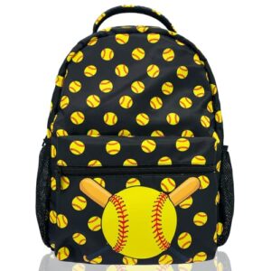 tongruiq softball backpack, large 17-inch laptop travel laptop daypack school bag with multiple pockets for men women boys girls