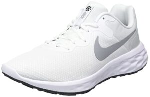 nike revolution 6 nn mens running trainers dc3728 sneakers shoes (uk 8 us 9 eu 42.5, white wolf grey pure platinum 100)