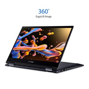 ASUS VivoBook Flip 14 Thin and Light 2-in-1 Laptop, 14” FHD Touch Display, AMD Ryzen 5 5500U, 8GB RAM, 512GB SSD, Stylus, Fingerprint Reader, Windows 11 Home, Bespoke Black, TM420UA-DS52T