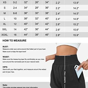 BMJL Women's Athletic Shorts High Waisted Running Shorts Pocket Sporty Shorts Gym Elastic Workout Shorts(L,Hot Pink)