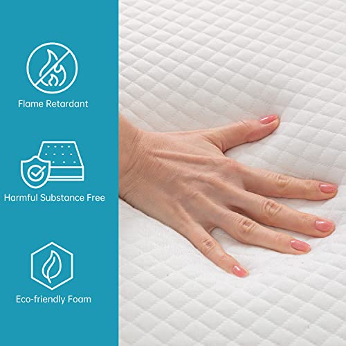 BestMassage 10 in Gel Memory Foam Mattress Mattresses for Cool Sleep & Pressure Relief,Medium Firm Mattresses CertiPUR-US Certified/Bed-in-a-Box,Twin