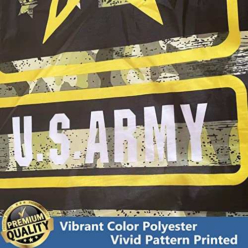 US Army Camouflage Flag 3x5 Outdoor Made in USA- American United States Army Star Black Military Flags Heavy Duty Fade Resistant Banner for Outdoor Indoor Garage Wall