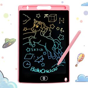 bellochiddo lcd writing tablet for kids, toddler educational toys drawing tablet 8.5 inch doodle board, magic led pad, road trip essentials kids, travel toys for 3 4 5 6 7 8 year old boys girls