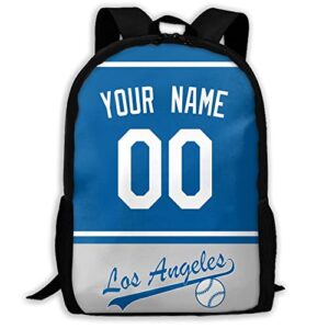 antking los angeles backpack high capacity custom any name and any number gifts for kids men fans