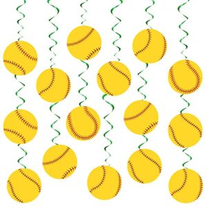 30 pieces softball party decoration swirls sports hanging swirl decorations sports birthday party supplies softball party supplies softball decor sport theme ceiling streamers for softball fans club