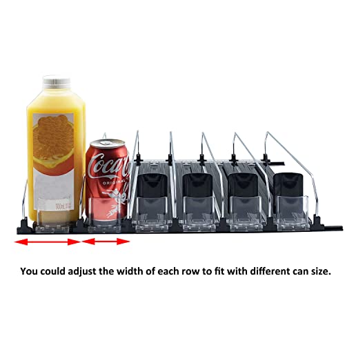 Soda Can Organizer for Refrigerator-Automatic Pusher Glide, 12oz 16oz 20oz Drink Organizer for Fridge-Holds up to 30 Cans