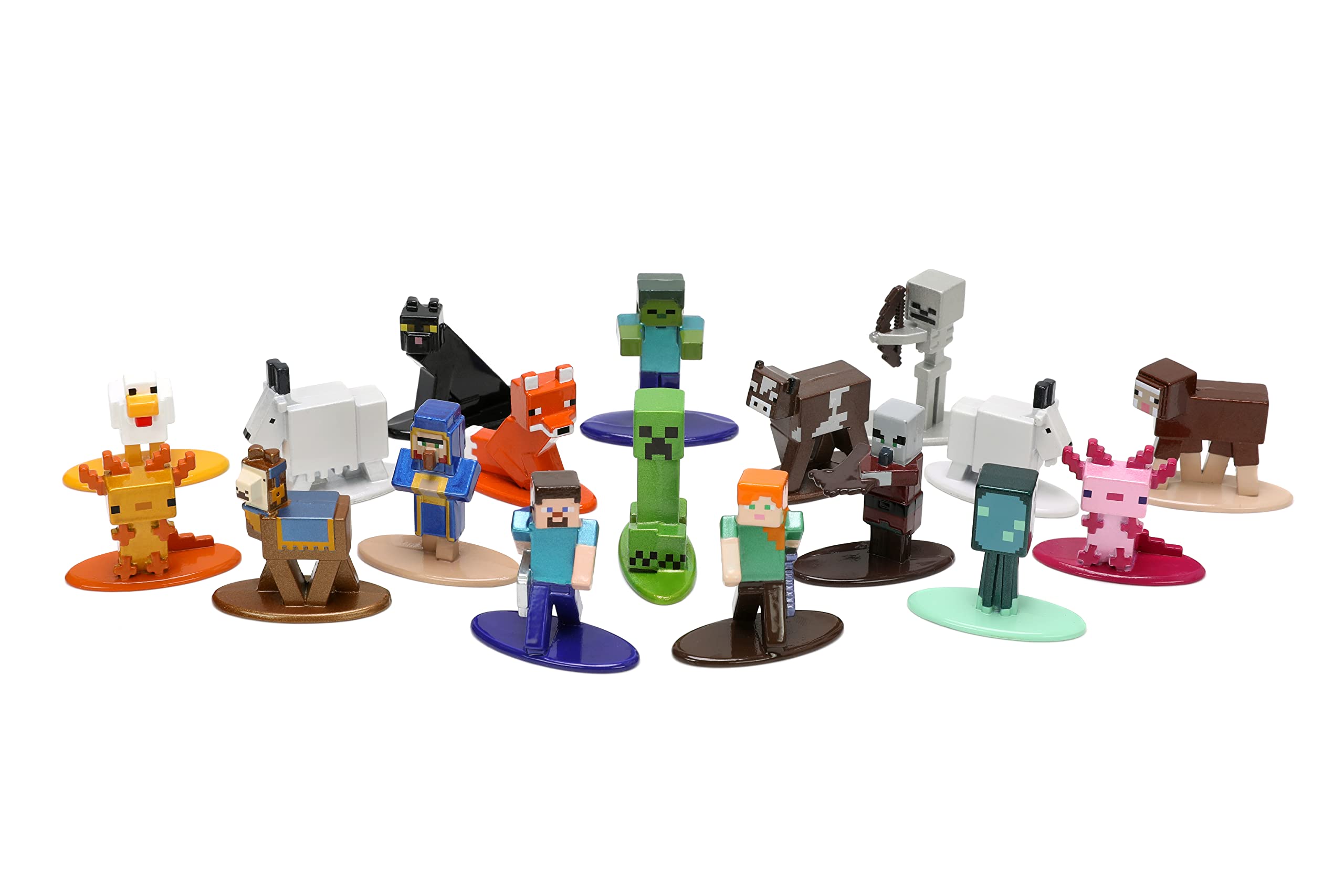 Minecraft Caves and Cliffs 1.65" 18-Pack Series 8 Die-cast Figures, Toys for Kids and Adults