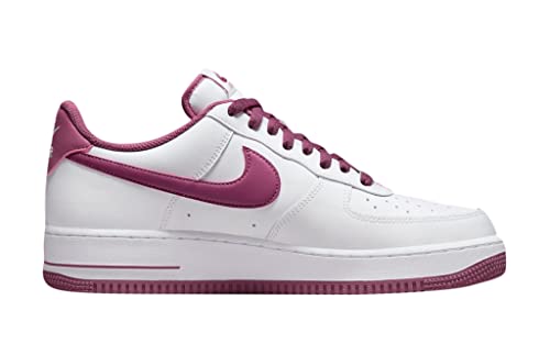 NIKE Men's Air Force 1 '07 Shoe, White/Light Bordeaux-white, 9.5