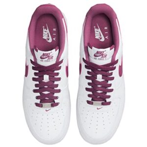 NIKE Men's Air Force 1 '07 Shoe, White/Light Bordeaux-white, 9.5