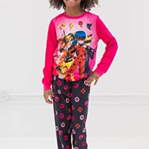 Miraculous Cat Noir Ladybug Rena Rouge Big Girls Pajama Shirt Pants Pink/Black 14-16