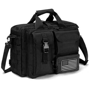 stypos tactical messenger bag, 15.6 inch tactical briefcase for man military laptop bag messenger shoulder bag, includes a flag