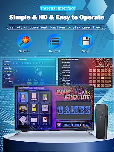 Fadist Retro Game Console, Built in 15000+ Classic Games, 4K HD Output, Emulator Game Console with 2 Ergonomics Controllers, Plug and Play Game Box, Ideal Gift for Kids, Adult, Friend, Lover