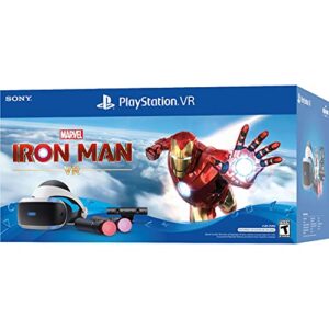 Sony Playstation VR Marvel's Iron Man Bundle, White: Playstation VR Headset, Camera, 2 Move Motion Controllers, VR Digital Code for PS4 PS5