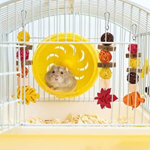 Xylolfsty Fall Themed Chew Toys for Rabbit Dwarf Hamster Bunny Guinea Pig Chinchilla Gerbil Pet Rat Small Animals Cage Hanging Teeth Grinding Accessories Autumn Thanksgiving Gifts 3PCS