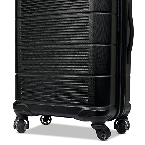 American Tourister Stratum 2.0 Expandable Hardside Luggage with Spinner Wheels, Jet Black, Carry-on