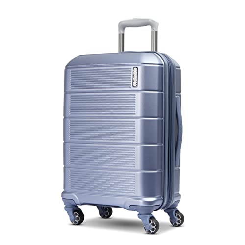 American Tourister Stratum 2.0 Expandable Hardside Luggage with Spinner Wheels, Slate Blue, Carry-on