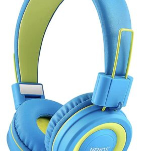 Nenos Children Headphones Kids Headphones Children's Headphones Over Ear Headphones Kids Computer Volume Limited Headphones for Kids (Yellow)