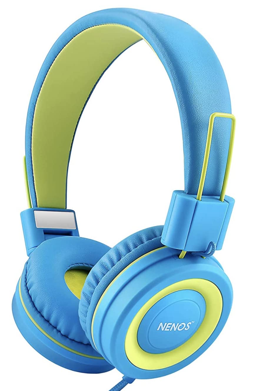 Nenos Children Headphones Kids Headphones Children's Headphones Over Ear Headphones Kids Computer Volume Limited Headphones for Kids (Yellow)