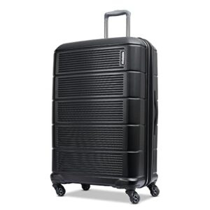 american tourister stratum 2.0 expandable hardside luggage with spinner wheels, 28" spinner, jet black
