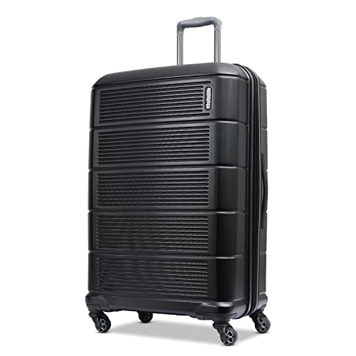 American Tourister Stratum 2.0 Expandable Hardside Luggage with Spinner Wheels, 28" SPINNER, Jet Black