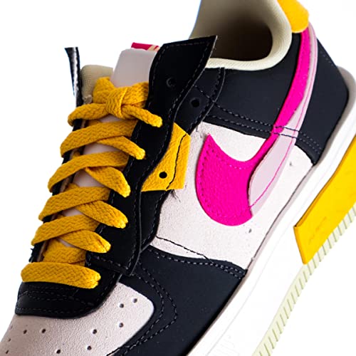 Nike Womens Air Force 1 Fontanka MC Leather Off Noir Pink Prime Trainers 5 US