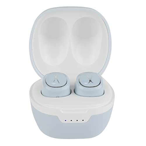 Altec Lansing NanoBuds 2.0 True Wireless Earbuds with Charging Case, TWS Waterproof Bluetooth Earphones with Touch Controls for Travel, Sports, Running, Working (ICY)