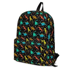 psxnvid dinosaur backpack for boys girls, cute school bag kids travel bag book bag laptop bag with double side pockets, back to school gifts animal print school supplies for teens