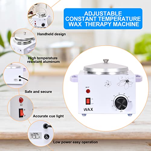 WAOYPGZ Kit Portable Wax Warmer Machine for Painless Hair Removal, Depilatory Wax Heater Metal Large Capacity Wax Warmer Fast Melt Epilator Machine Hair Removal for All Waxs (Soft,Hard,Paraffin)