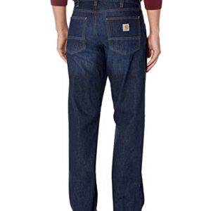 Carhartt Men's Relaxed Fit 5-Pocket Jean, Deep Creek, 34 x 32