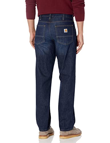 Carhartt Men's Relaxed Fit 5-Pocket Jean, Deep Creek, 34 x 32