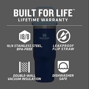 Stanley IceFlow Stainless Steel Tumbler with Straw - Vacuum Insulated Water Bottle for Home, Office or Car - Reusable Cup with Straw Leakproof Flip - Cold for 12 Hours or Iced for 2 Days (Lapis)