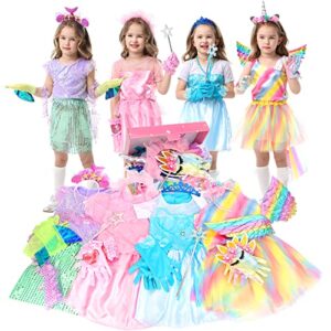 limiroler princess dress up clothes for little girls princess role play costume gift set 25 pcs pretend toys kit for toddlers girls aged 3-6 years old
