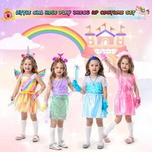 LIMIROLER Princess Dress Up Clothes for Little Girls Princess Role Play Costume Gift Set 25 Pcs Pretend Toys Kit for Toddlers Girls Aged 3-6 Years Old