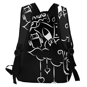 Ganiokar Cartoon Backpack Bookbags For Student Girls & Boys, 4 Small Pockets Inside,Color1