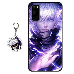 jujutsu -kaisen case for samsung galaxy note 10 plus, anime manga jujutsu -kaisen design soft silicone cover phone case for samsung note 10 plus (with cute figure keychain)