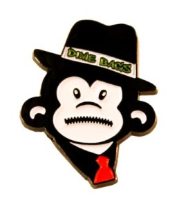 dime bags hat pin | double posted pin with enamel finish (speak no evil)