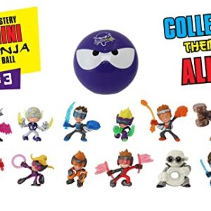 NINJA KIDZ TV Mini Mystery Ninja Ball 2 Pack - Series 3 Purple | Includes 2 Characters of 13 Possible | 6 Unique Ninja Balls to Collect