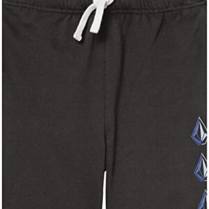 Volcom Iconic Stone Fleece Sweatshort (Big Boys & Little Boys Sizes), New Black Blue, Medium