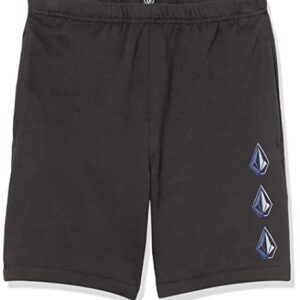 Volcom Iconic Stone Fleece Sweatshort (Big Boys & Little Boys Sizes), New Black Blue, Medium