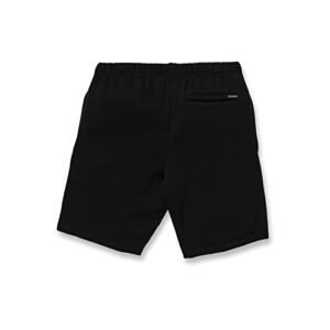 Volcom Iconic Stone Fleece Sweatshort (Big Boys & Little Boys Sizes), New Black Blue, Medium